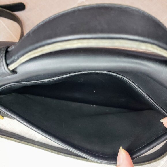 Coach Court Satchel & Crossbody Bag - Vintage Black Leather (Made in US) - Picture 11 of 16